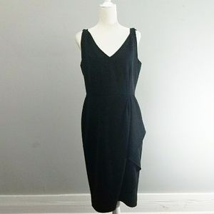 Lafayette 148 | Black Classic V Neck Dress